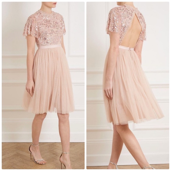 Needle & Thread Dresses & Skirts - Needle & Thread Dream Rose A-Line Sequin Dress